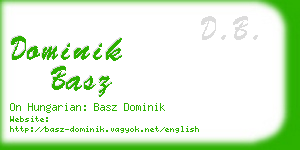 dominik basz business card